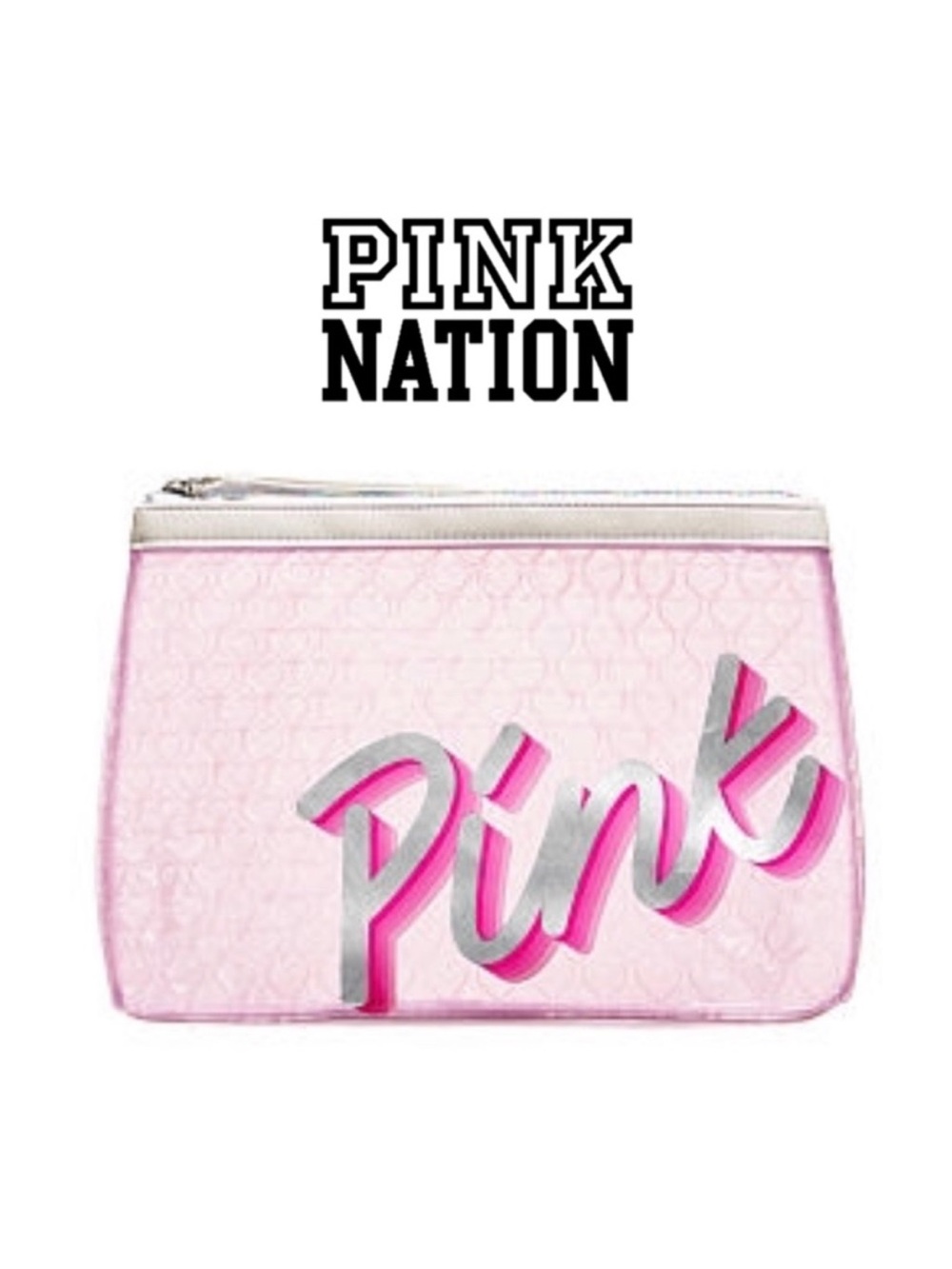 VS PINK Bubble Heart Makeup Bag